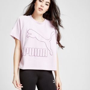 Puma Velvet Rib T-Shirt Vaaleanpunainen