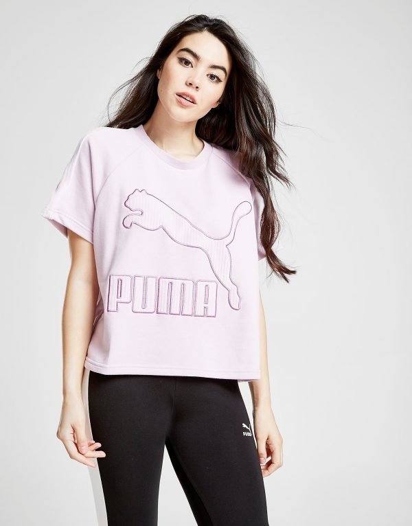 Puma Velvet Rib T-Shirt Vaaleanpunainen