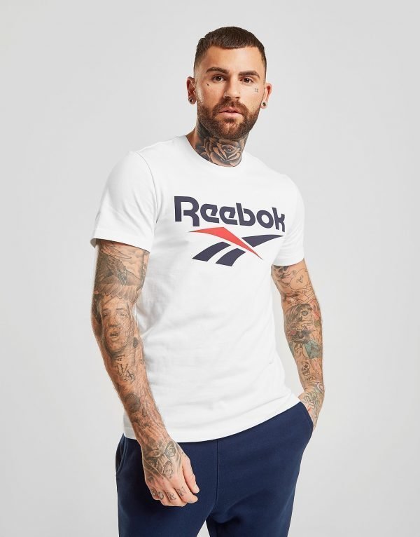 Reebok Short Sleeve Vector Logo T-Paita Valkoinen