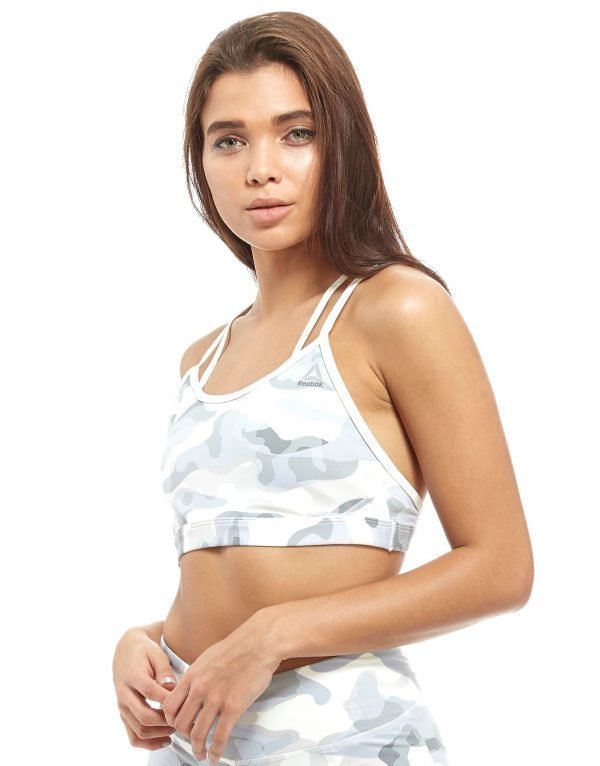 Reebok Strap Camouflage Bra Valkoinen