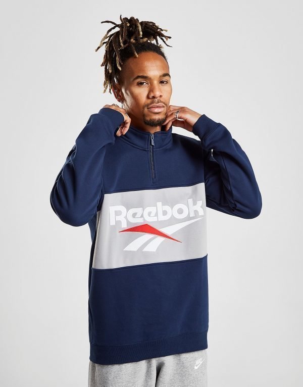 Reebok Vector 1/2 Zip Fleece Paita Laivastonsininen