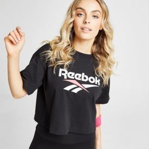 Reebok Vector Crop T-Shirt Musta