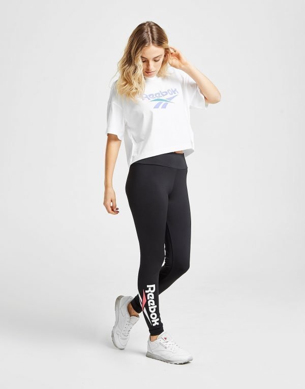 Reebok Vector Crop T-Shirt Valkoinen