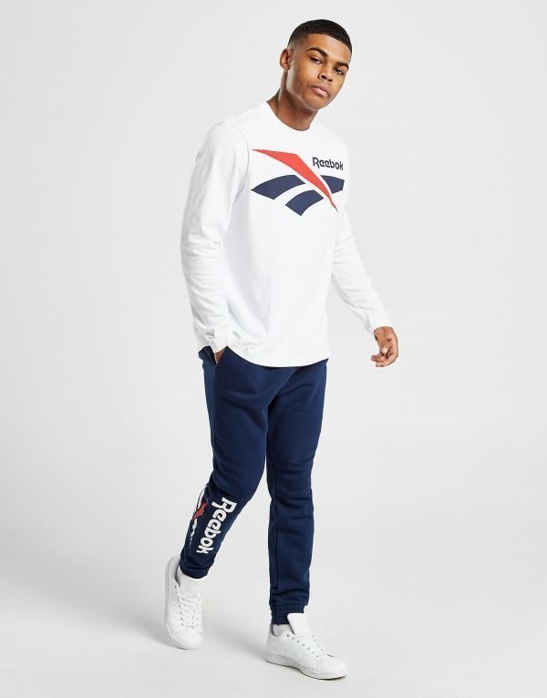 Reebok Vector Long Sleeve T-Paita Valkoinen