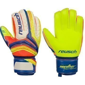 Reusch Maalivahdin Hanskat Serathor Prime S1 Finger Support Sininen/Keltainen Lapset