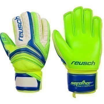 Reusch Maalivahdin Hanskat Serathor Prime S1 Finger Support Sininen/Vihreä Lapset