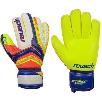 Reusch Maalivahdin Hanskat Serathor S1 Roll Finger Sininen/Keltainen Lapset