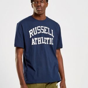 Russell Athletic Arch Logo Short Sleeve T-Paita Laivastonsininen