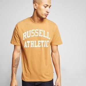 Russell Athletic Arch Logo Short Sleeve T-Paita Ruskea