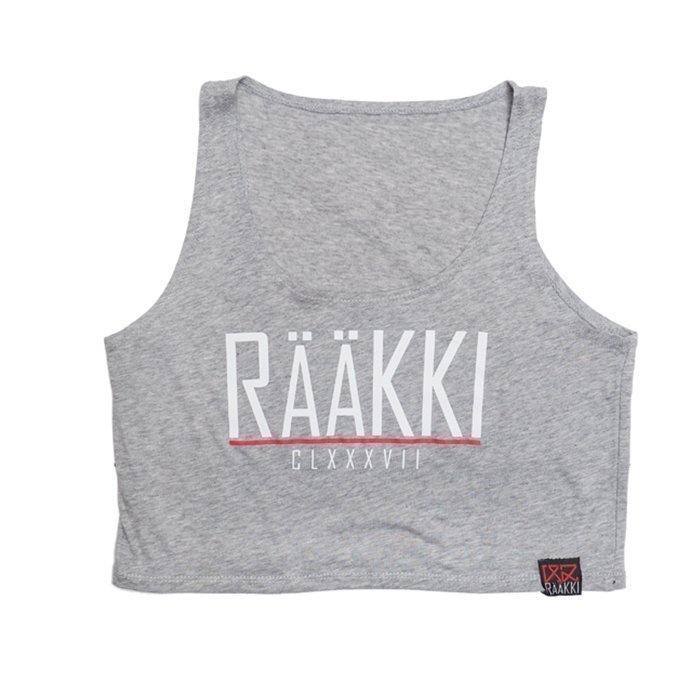 Rääkki Women's Crop Top Grey L