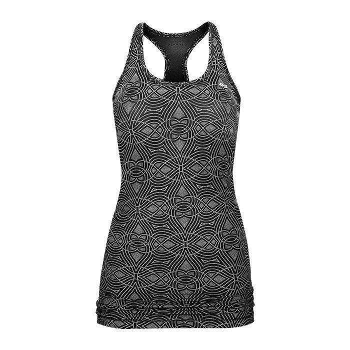 Röhnisch Long Racerback AOP black print Medium