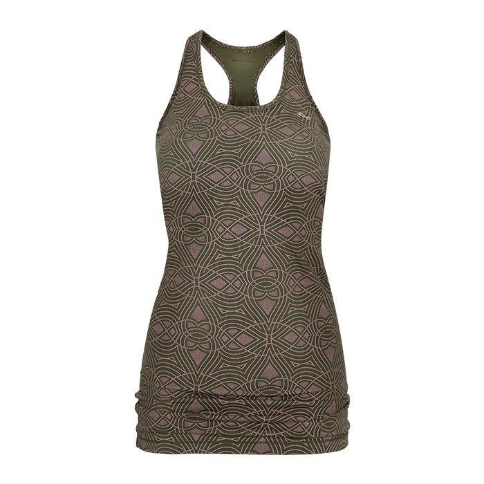 Röhnisch Long Racerback AOP kale print Medium