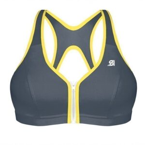 Shock Absorber Active Zipped Plunge Bra grey/yellow 70D