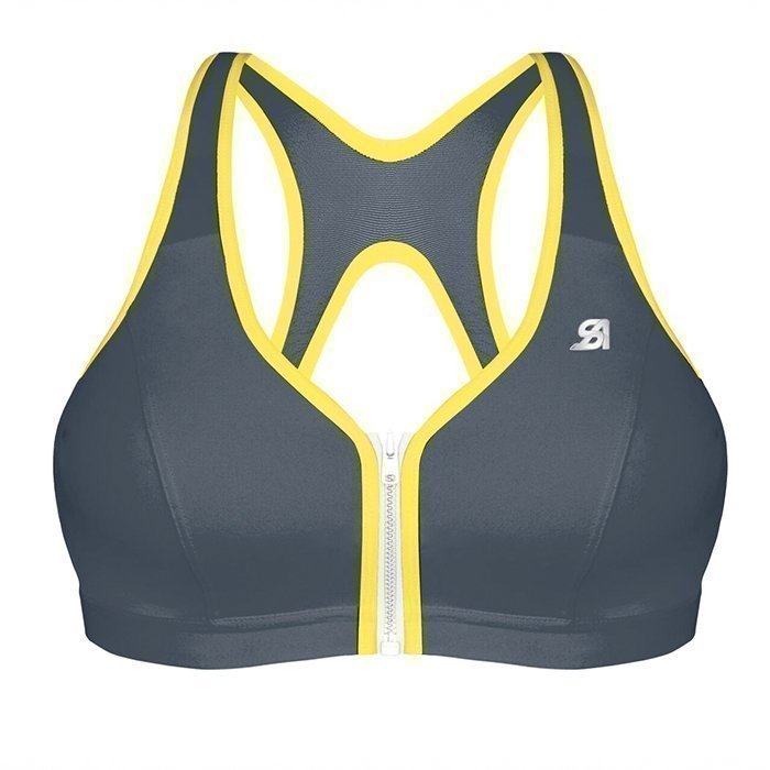 Shock Absorber Active Zipped Plunge Bra grey/yellow 70D