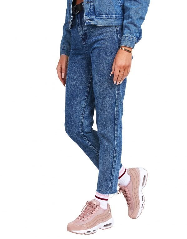 Siksilk Acid Wash Mom Jeans Sininen