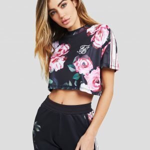 Siksilk All Over Print Floral Tape T-Shirt Monivärinen