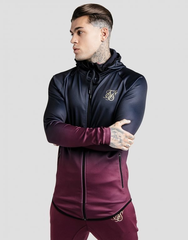 Siksilk Athlete Fade Full Zip Huppari Sininen