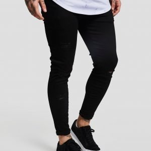 Siksilk Distressed Farkut Musta