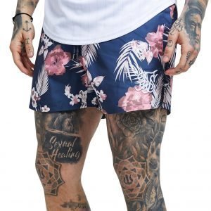 Siksilk Floral All Over Print Swim Shorts Sininen