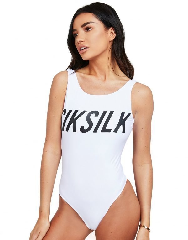 Siksilk Logo Uima-Asu Valkoinen