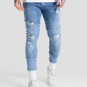 Siksilk Lowrise Distress Jeans Sininen