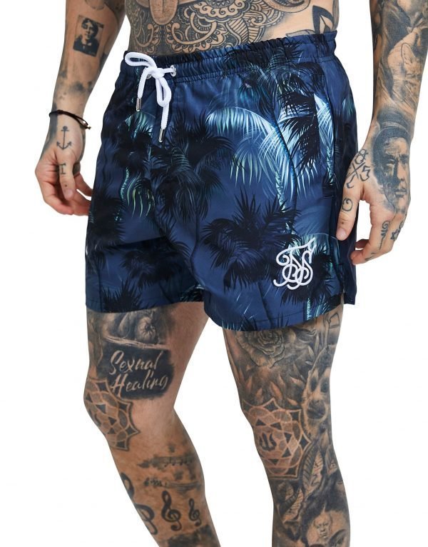 Siksilk Palm Tree Shorts Laivastonsininen