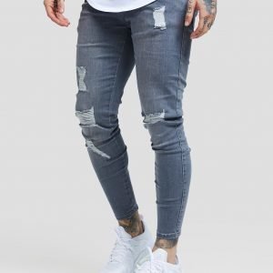 Siksilk Ripped Jeans Harmaa