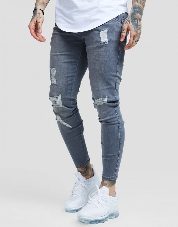 Siksilk Ripped Jeans Harmaa