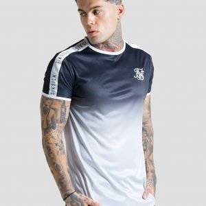 Siksilk Side Tape Fade T-Shirt Musta