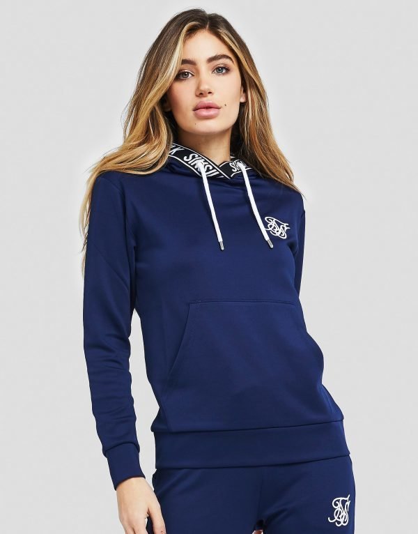 Siksilk Tape Poly Overhead Hoodie Laivastonsininen