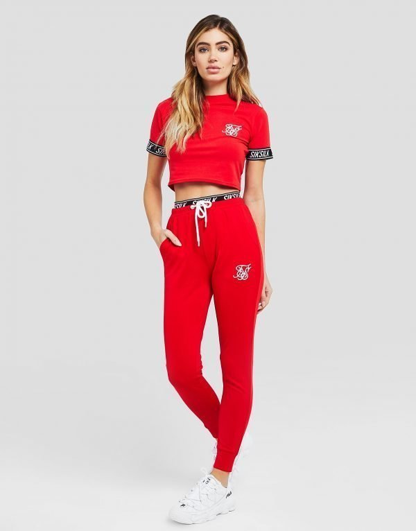 Siksilk Tape Waist Poly Track Pants Punainen