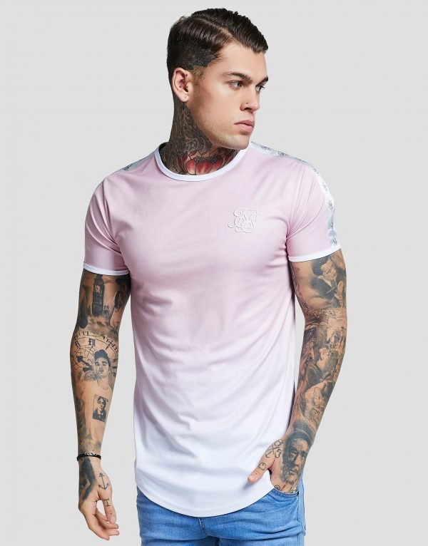 Siksilk Taped Fade T-Shirt Vaaleanpunainen