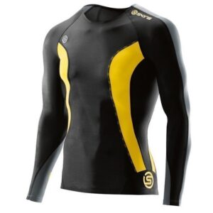 Skins DNAmic Men Top Long Sleeve Black/Citron XXL