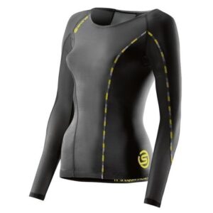 Skins DNAmic Women Top Long Sleeve Black/Limoncello M