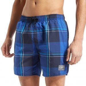 Speedo 16 Inch Check Swim Shorts Deep Blue