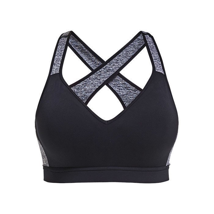 Stay In Place Cross Back Bra Black L