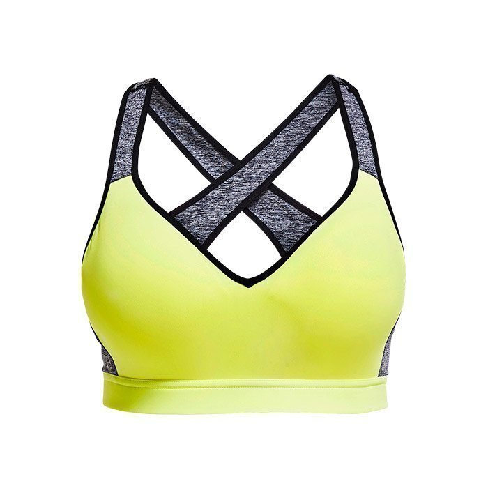 Stay In Place Cross Back Bra Cyber Yellow L