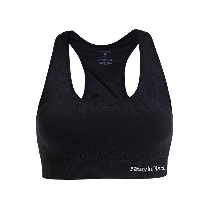 Stay In Place Rib Seamless Bra black L