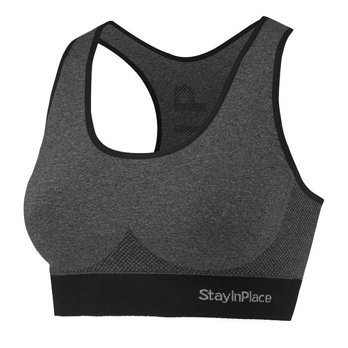 Stay In Place Rib Seamless Bra dark grey melange