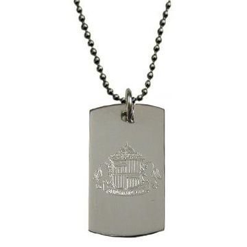 Sunderland Engraved Crest Dog Tag & Chain