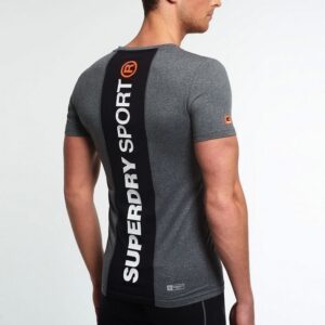 Superdry Gym Basic Sport Runner Tee Grey Grit L