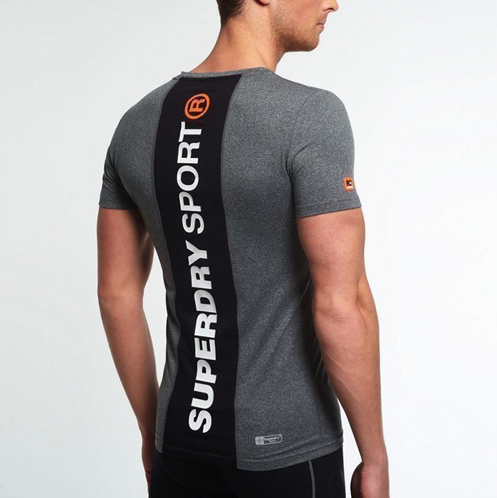 Superdry Gym Basic Sport Runner Tee Grey Grit M