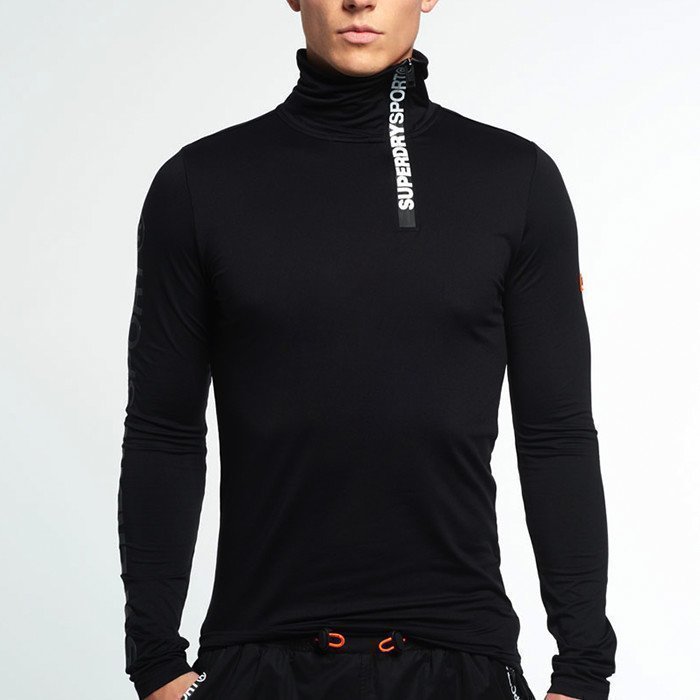 Superdry Gym Sport Runner High Henley Black L