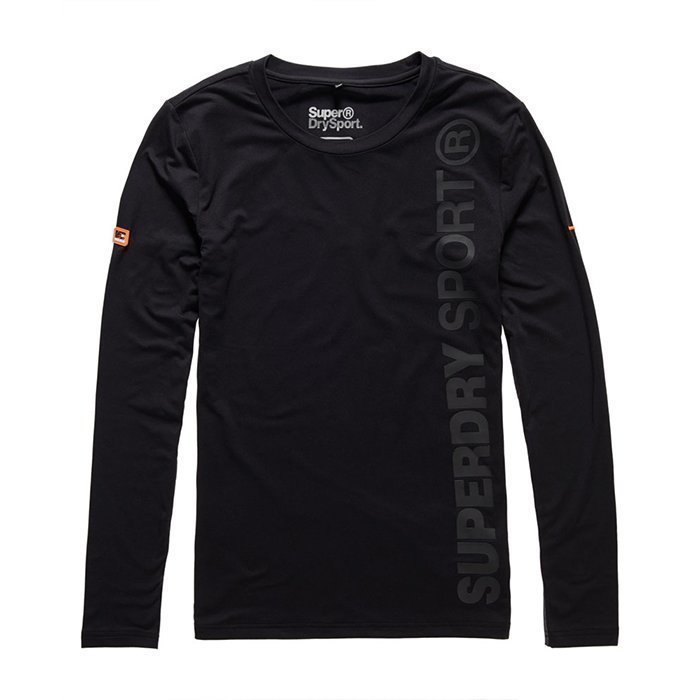 Superdry Gym Sport Runner Long Sleeve Tee Black L