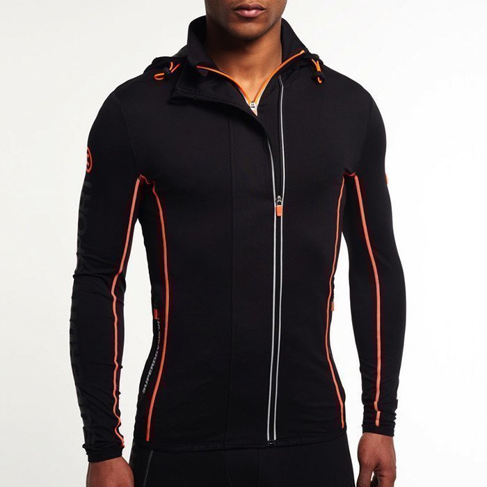 Superdry Gym Sport Runner Panel Ziphood Black L