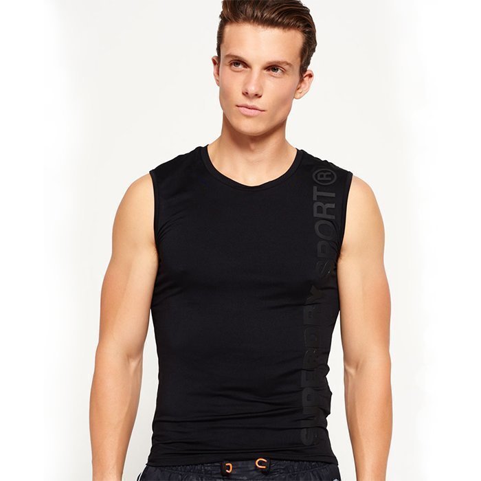 Superdry Gym Sport Runner Vest Black L