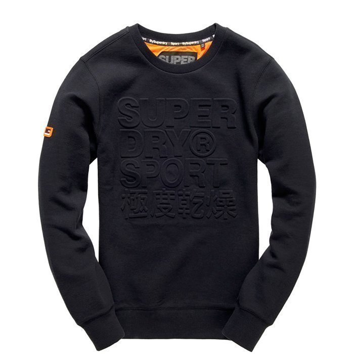 Superdry Gym Tech Embosesed Crew Black L