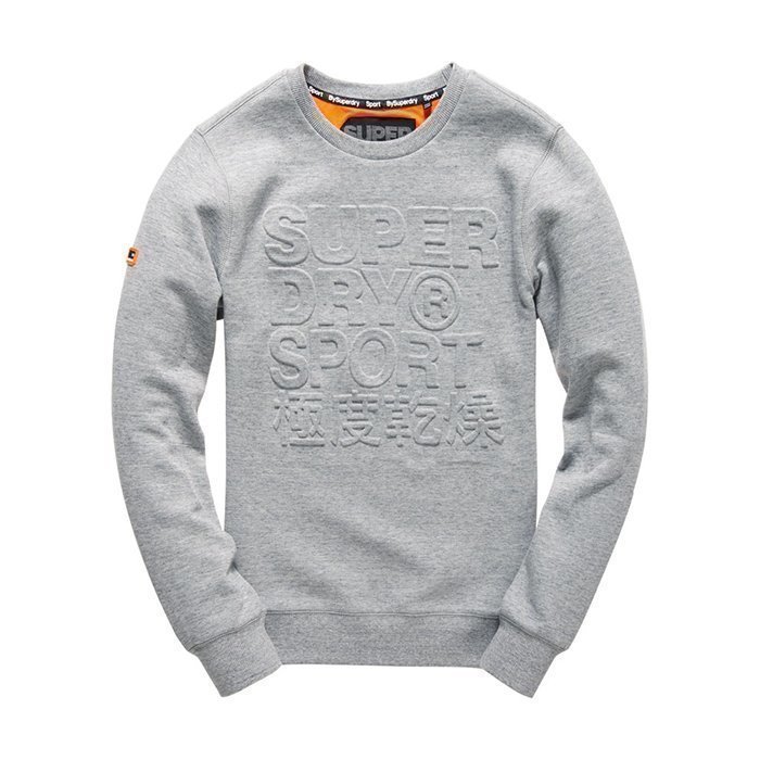 Superdry Gym Tech Embosesed Crew Grey L