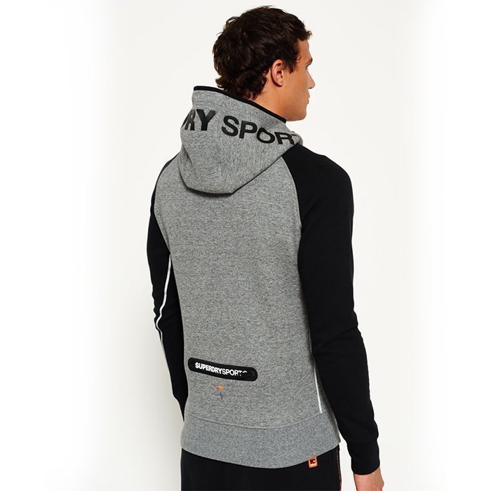 Superdry Gym Tech Raglan Hood Grey L