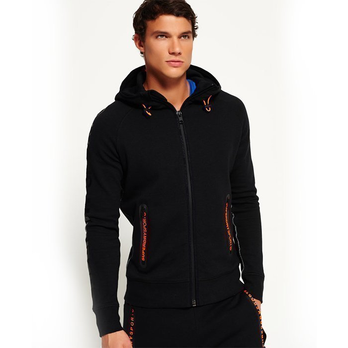 Superdry Gym Tech Ziphood Black L